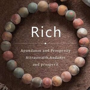 🎁 1PC Picasso Stone Natural Stone Chakra Bracelet For Women - Bohemian Style ✨